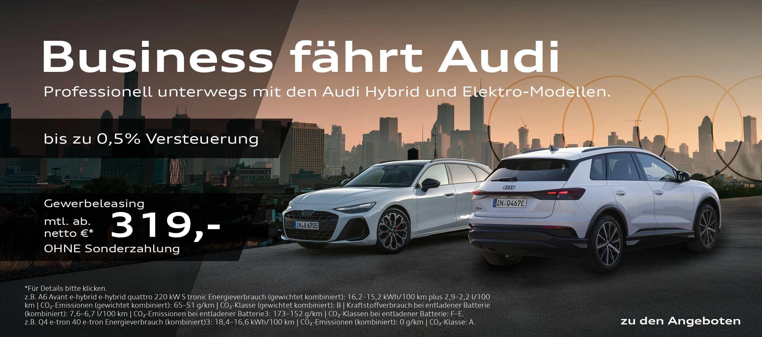 Audi Gewerbe Hybrid + Elektro