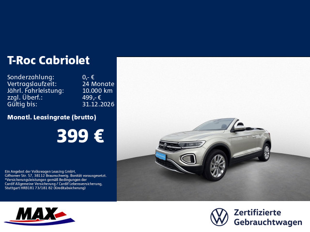 T-Roc Cabriolet 1.5 TSI DSG STYLE NAV+STANDH+AHK