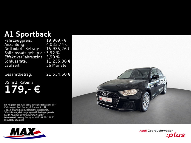 A1 Sportback 30 TFSI ADVANCED SMARTPHONE INTERFACE+DCP+PDC+DAB