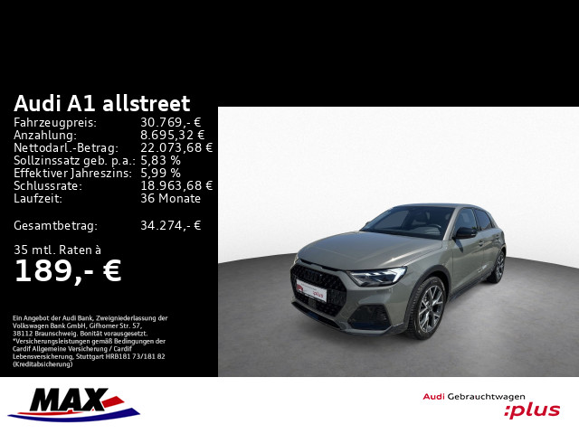 A1 allstreet 35 TFSI S LINE LED+OPTIK+SONOS+ALU+