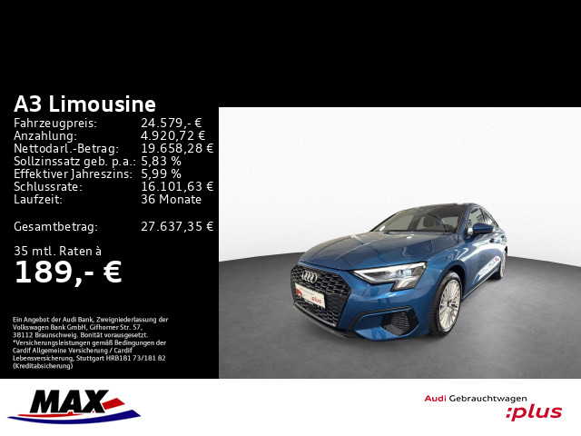 A3 Limousine 35 TFSI ADVANCED +LED+OPTIK+KAMERA+