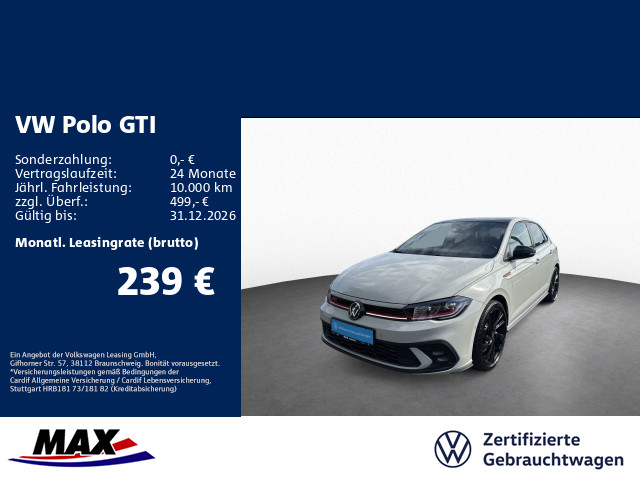 Polo GTI 2.0 TSI DSG +IQ.LIGHT+APP+ACC+ALU+PANO+
