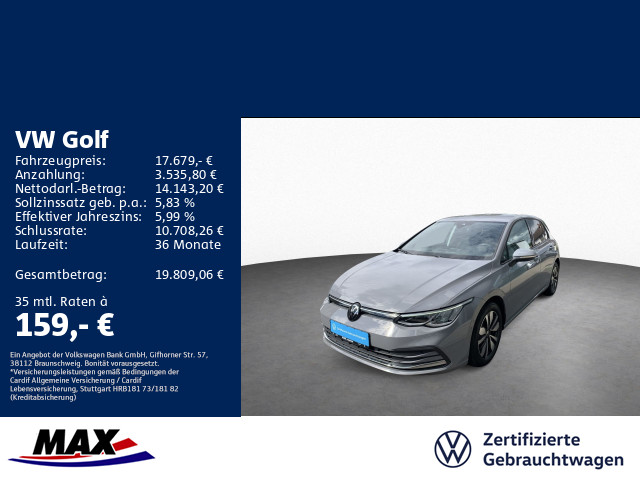 Golf VIII MOVE 1.0 TSI +LED+APP+DCP+KAMERA+NAVI+