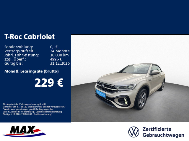 T-Roc Cabriolet 1.5 TSI DSG R LINE IQ.LIGHT+AHK+