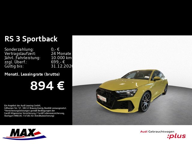 RS3 Sportback SCHALENSITZE 280KM/H +HUD+SONOS+MATRIX+SAGA