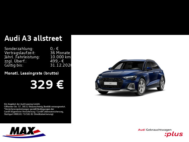 A3 allstreet TFSI LED+KAMERA+AHK+PDC+VCP+STHZ+