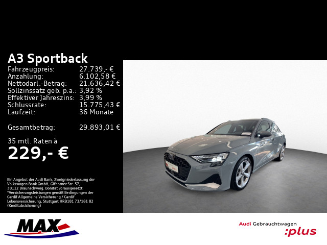 A3 Sportback TDI ADVANCED LED+KAMERA+AHK+VCP