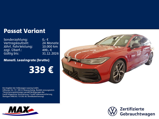 Passat Variant 2.0 TDI 4M R LINE 360°+AHK+H&K+HUD+IQ