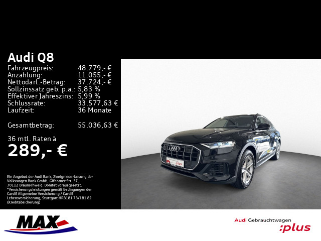 Q8 55 TFSI QUATT LED+AHK+PANO+VCP+MMI NAVI+KLIMA
