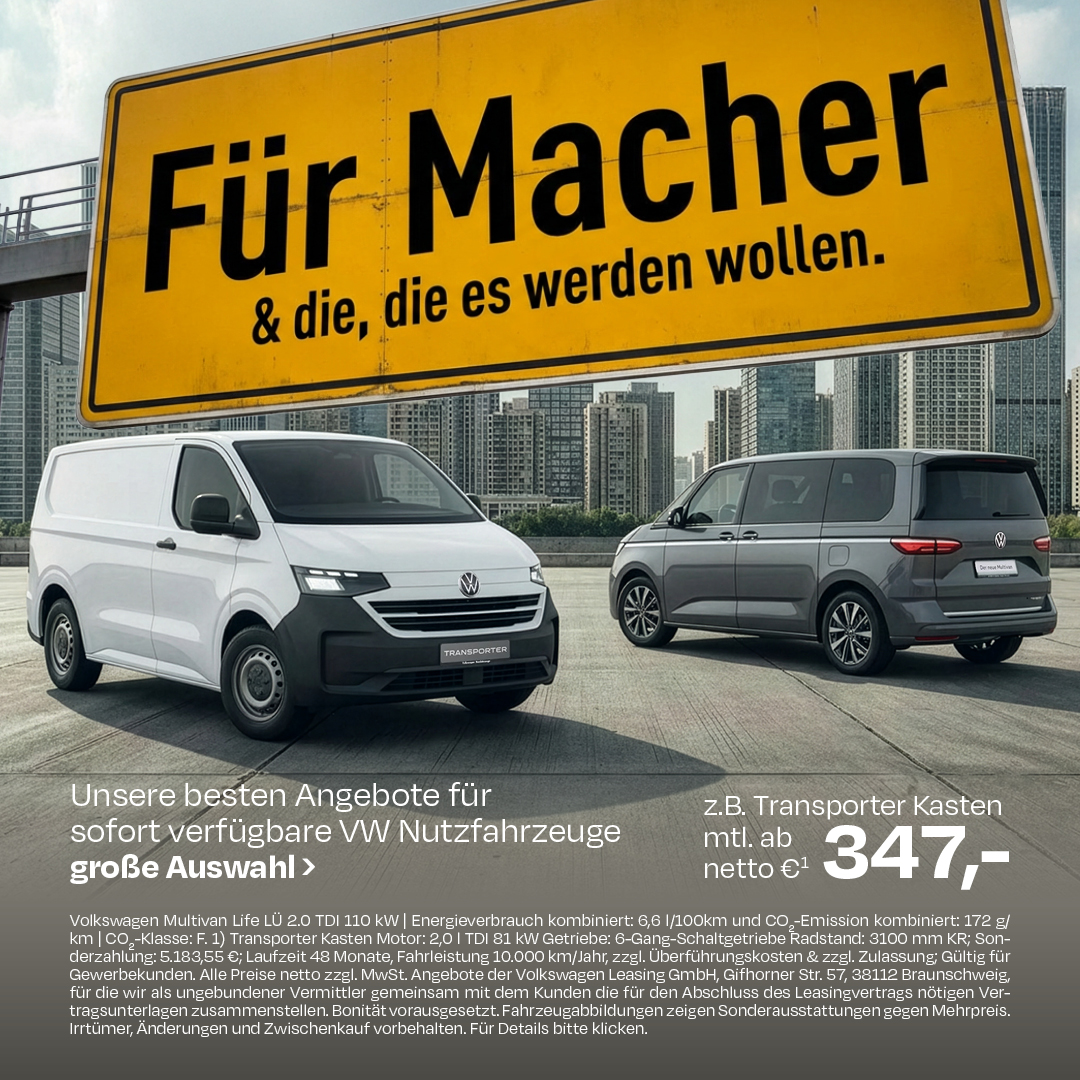 BEITRAG VW NFZ sofort verfügbar